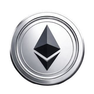Icona animata della criptovaluta Ethereum ETH in stile fluttuante